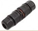 DIALSLV Waterproof and Weatherproof Inline IP68 Field Assembly Cable Connector (Black, 3 Pole, IP68)