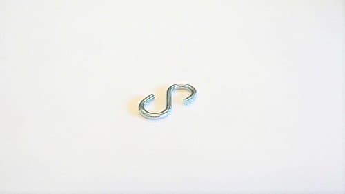 25 x S Hooks Galvanised Diameter 15 mm Length 45 mm, Commercial Vehicles Plane Metal Hook Butcher Hook