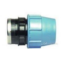 Female Connector Polypropylene PN16. Compression, Compliant with Current Legislation uni-iso-din-afnor and rules for conveying Water Drinking Food And Fluids.