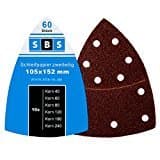 Zimbo SBS velcro sanding sheets, 105 x 152 mm, 10 x per grain: 40, 60, 80, 120, 180, 240, for multi-sander