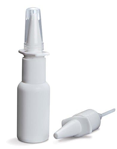 CMJ™ 1 x 5ml Empty Nasal Pump Spray Plastic Bottle Refillable White Fine Mist UK