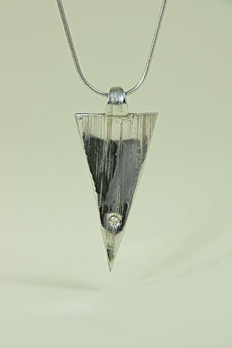 Mirror Stripes fine silver pendant