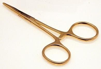 Aaronco mini locking hemostat gold