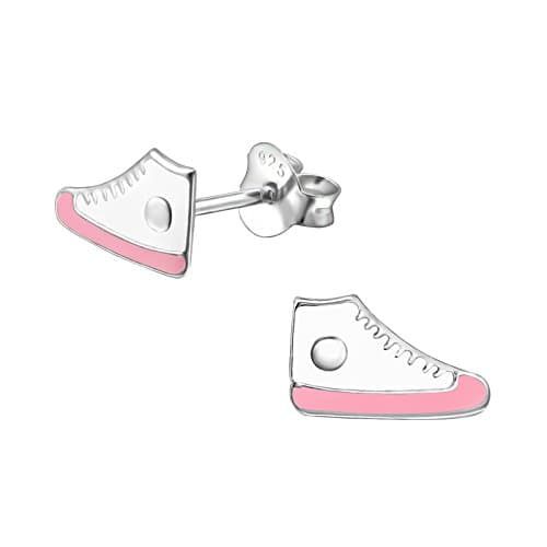 Sterling Silver Converse Shoe Trainer Boot Stud Earrings