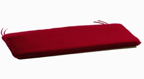 2 chair cushions – for rectangular benches and bench seats with 2 non-slip laces - 50% cotton, 50% polyester in different colours and measurements - made to order, red, 30x60