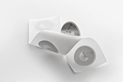 NFC Tag sticker 30 mm, 924 Byte, 100% compatible, 10 pieces in white, optimal for contact data / device / smartphone settings (Wlan, Bluetooth, SMS, telephone call via NFC), NXP NFC chip