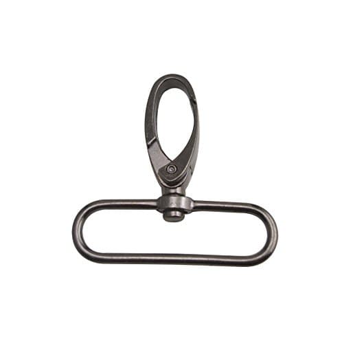 Ruihai Gun Color 2" Inside Diameter Oval Ring Medium Olive Buckle Lobster Clasps Swivel Snap Hooks Pack of 4