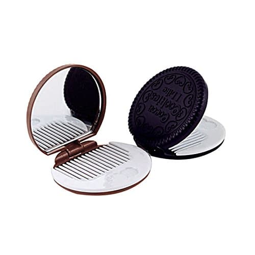 JZC Makeup Mirror Cute Cute Chocolate Cookie