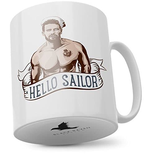 Hello Sailor | Male, Ceramic Mug, 11fl oz