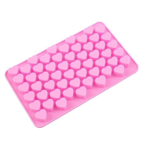 Chocolate Candy Molds,Ice Cube Trays,55 Hearts Baking Mould for Jelly, Gumdrop, Soap, Cakes, Ice cream, Tarts, Muffins