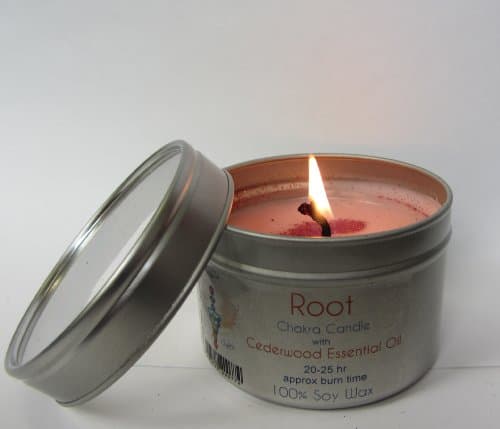 Root Chakra Candle made with 100% soy wax & essential oils 20-25hr burn time