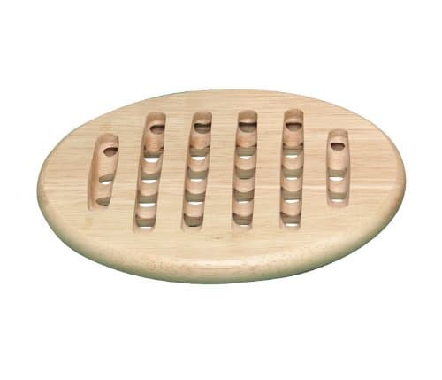 Wooden Kitchen Trivet - 19cm Round Worktop Protector