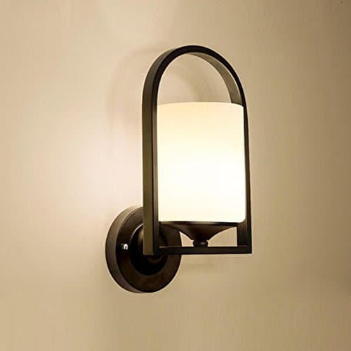 AMZH Retro LED Wall Lamp Loft Iron wall light E27 Candle Holder Style Wall Sconce Bedside Lamp Led Fixture Black Body path