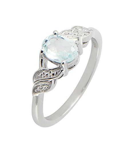 925 Sterling Silver Topaz Ring Blue Topaz Ref 45254