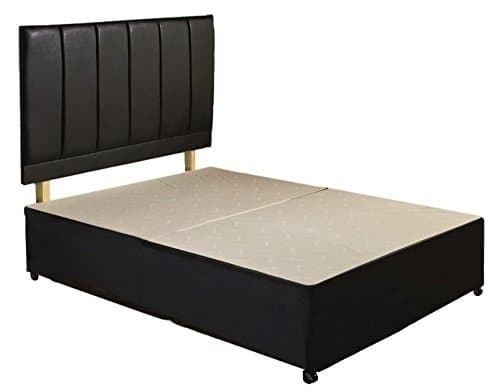 Divan bed base + headboard available in all UK sizes-single, small double, double, king size and super kingsize (King Size 5'0)