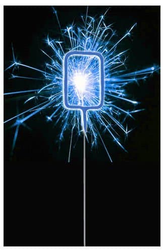 Blue Number Sparkler - Number 0