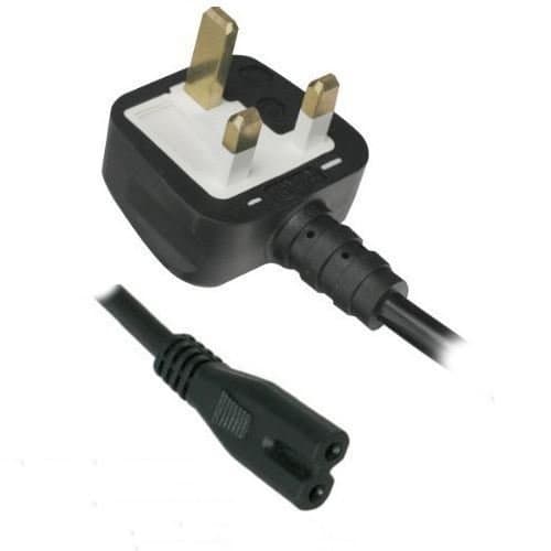 NEW 2 PIN Fig 8 UK Plug Cable Lead Power Cord for Emachines E-system Gaming Gateway Medion Panasonic Panasonic Acer Advent Asus Clevo Dell Fujitsu IBM Lenovo NEC Philips Sharp Sony Toshiba And All Other Laptop Chargers