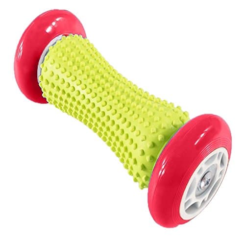 BAIU Hand and Foot Massage Roller | Muscle Roller Stick | Trigger Point Massage | Ergonomic Reflexology Massager | Wrists and Forearms Exercise Roller | Recovery Tool for Plantar Fasciitis, Heel and Foot Arch Pain Relief (Pink)