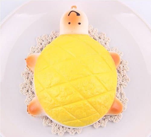 Big size Jumbo Soft Cute Turtle Melon Pan Bun Squishy, (Yellow)