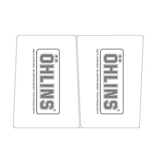 Ohlins Upper Fork Grey On Clear Decal Sticker MX (23)