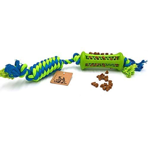 PetFun Pet Large Cotton Braided Super Durable Long Last Interactive Tug of War Toy, Green