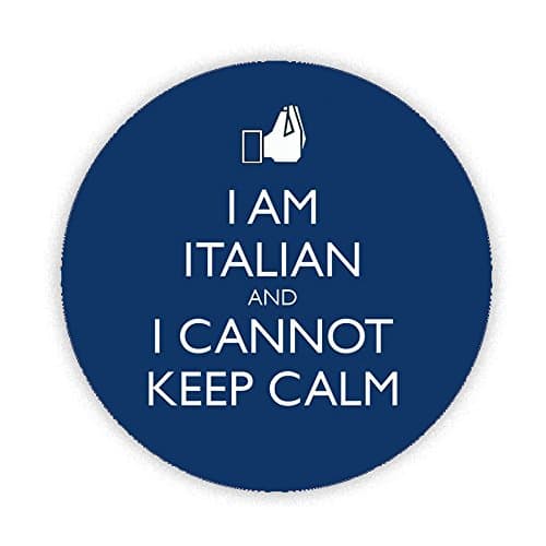 I AM ITALIAN AND I CANNOT KEEP CALM Button Badge 45mm Medium Pinback Pin Back Lapel Novelty Gift