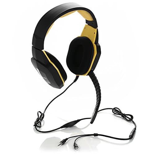 Badasheng Upgrade In-line Controller Gaming Headset for PS4 , Xbox One , Smartphone , Tablet , PC (yellow)