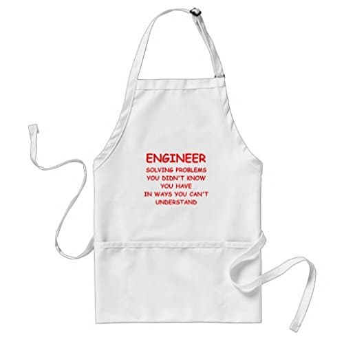 Kitchen Apron for Women ENGINEER Pattern Aprons for Girls Adjustable Neck Waist Ties Cooking Apron for Men