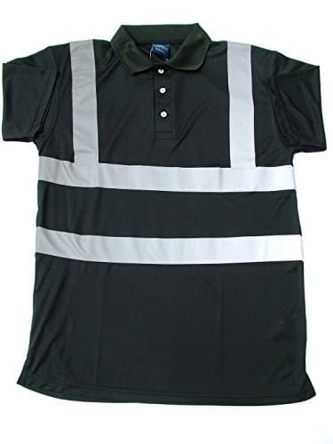 Black High Vis Polo Shirt - SECURITY Printed - S