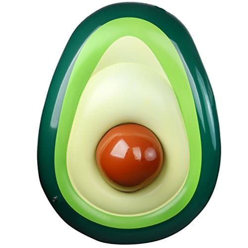Merlilive Giant Inflatable Avocado Pool Float With a Ball PVC Swimming Beach Party Toys Seat Boat Raft for Adults &amp; Kids