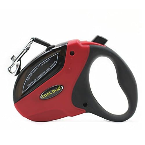 Auto Retractable Dog Leash, 10ft Strong Dog Walking Leash for Medium Large Dogs up to 110 lbs, Red