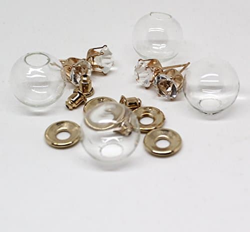 2 Pairs of Earrings Front Back Kit Double Faced Stud Earring in Gold