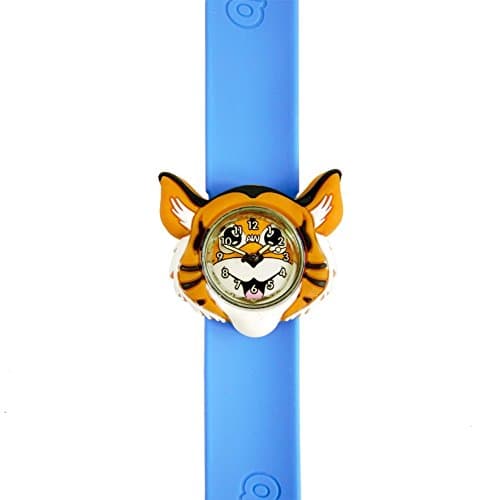 Tiger Watch✮3D animals✮Multi colour✮Easy to read clock✮Fashion watches✮Time teaching✮Children Boys Girls✮Splash resistant✮Easy snap-on wrist watches✮Perfect birthday gifts Christmas gift