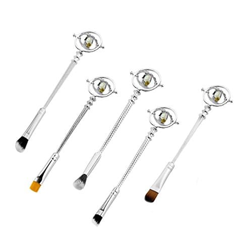 Hour Glass Makeup Brush Set by Cookie Dough Deco ® (Silver)