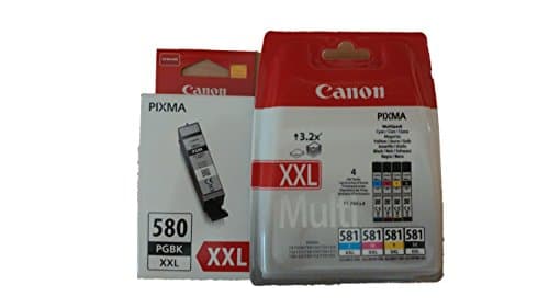 Canon printer cartridge CLI-581XXL, multipack C/M/Y/BK, 1998C005 and PGI-580XXL, black