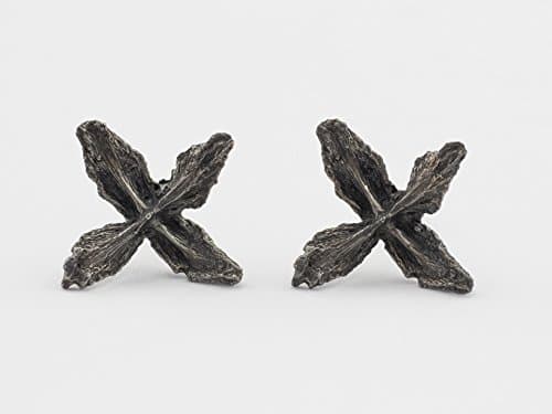 Stud Earrings Cross Blossom 925 Silver Nature