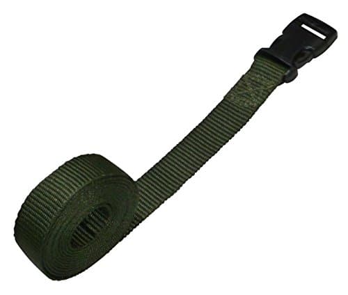 Benristraps 25mm Webbing Strap with Quick-Release Buckle (army green, 2 metres)