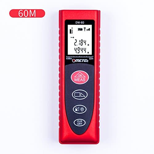 Ameter Laser Distance Meter 60m, Portable Handle Digital Measure Tool Range Finder with Mute Function(60m/196ft)