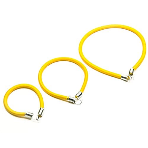 Elastic Bungee Cords with Hook for 1:10 RC Car RC Crawler Truck Car Luggage Rack Yellow Pack of 3