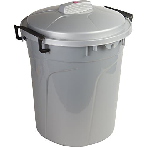 HEGA Amazonas Luxe Round Rubbish Bin 50 L, Grey, 45.5 x 45.5 x 53 cm