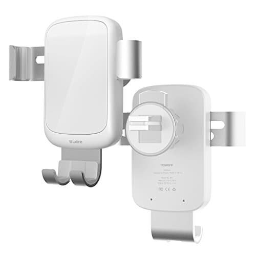 Piware One Hand Operation Wireless Car Mount Charger, Gravity Auto Lock, Fast Charging for iPhone X/8/8 Plus, Samsung Galaxy S9/S9 Plus/S8/S7, Note 8/5 &amp; Qi Enabled Devices