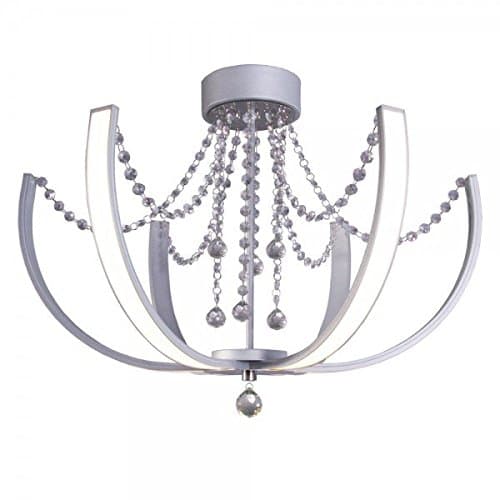 Tyra C1 LED Ceiling Light with Crystals Diameter 64 cm 49 W 4,000 K Aluminium