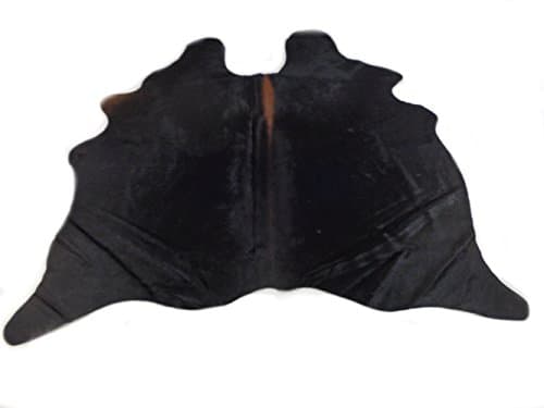 Cowhide Rug - Black and Brown Pattern - Approx 135 cm x 150 cm - Natural Leather Hide by Narbonne Leather Co