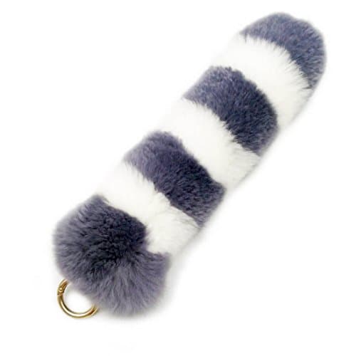 Rex Rabbit Tail Tail Pendant Fox Squirrel Tattoo Tail Jewelry Tail Pendant cosplay Toy Key Ring Tote Bag Backpack Accessories Charm Charm Handmade Fur Toy (Gray)