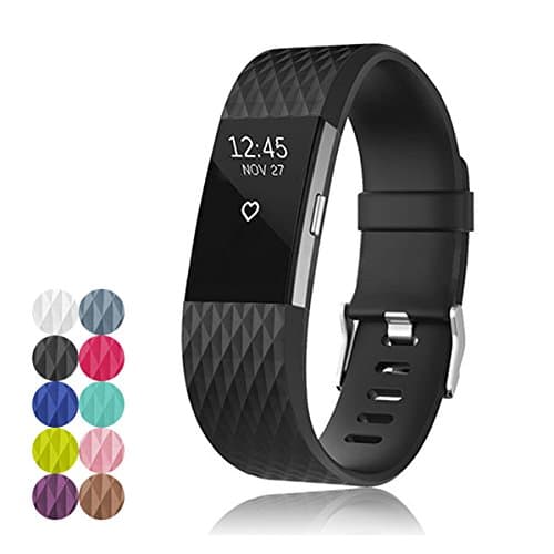 YEFOD Fitbit Charge 2 Strap, Soft Silicone Replacemant Accessories Bracelet Band Wrist Strap for Fitbit Charge 2 Heart Rate and Fitness Activity Wristband