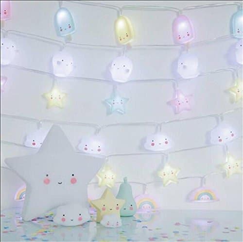 Meteor Garden LED String Lights 2m Cute White Clouds Lights Room Decoration Hanging Lights Christmas Decoration Lanterns White