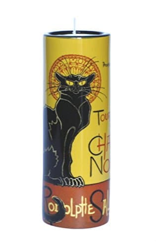 Ceramic Steinlen LE CHAT NOIR Light Holder Candlestick by Parastone - with tealight