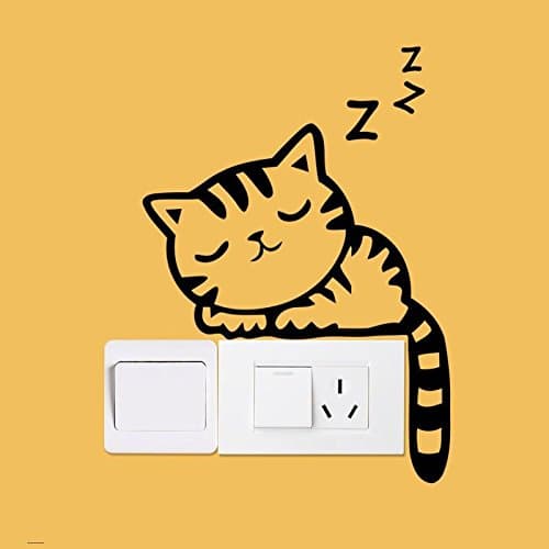 WVXCute Animals Switch Stickers Wall Sticker