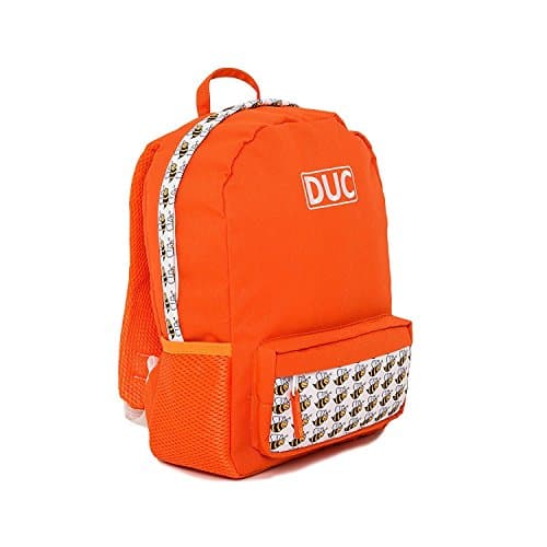DUC Jr Bumble Bee Print School Backpack, Orange Rucksack Made With Polyster, 18L For Kids, Children, Toddlers, Boys, Girls