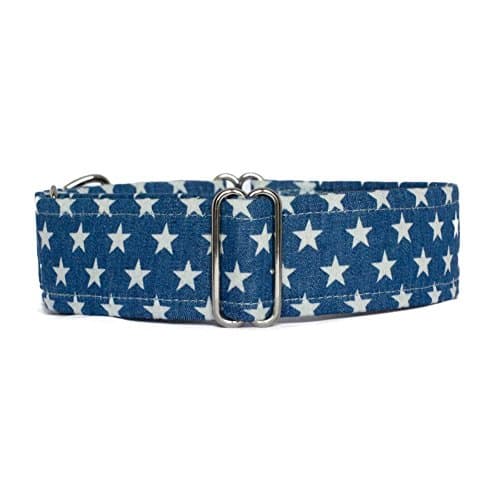 Noddy & Sweets Martingale Collar [Denim Stars] - Medium 5cm Width